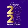 Happy New Year 2026 Poster with Glitter Effect – Festive Celebration Design