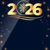 Happy New Year 2026 Poster with Glossy Effect – Festive Celebration Design